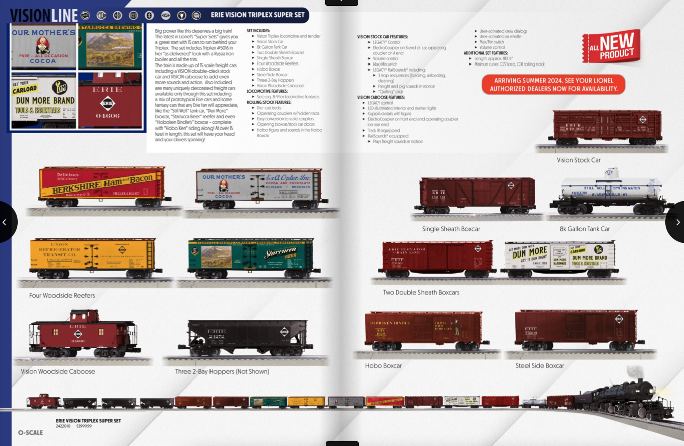 Lionel Catalog Volume 1 for 2024 Trains