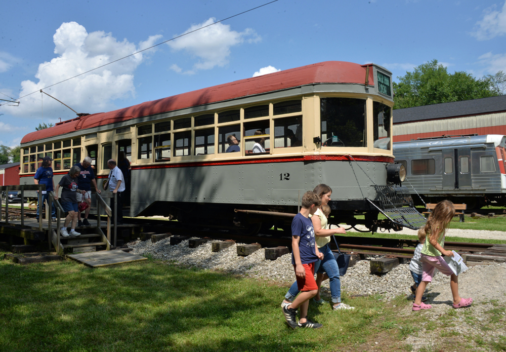 model of full-size passenger car: locomotive model donated to railroad museum
