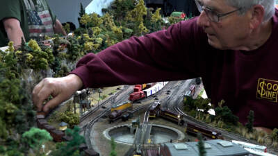 Steve Miazga’s N scale Missabe Junction operating session