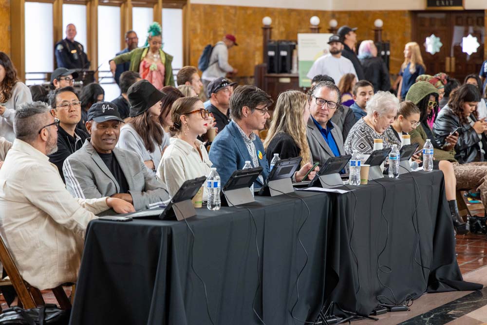 people judging fashion show