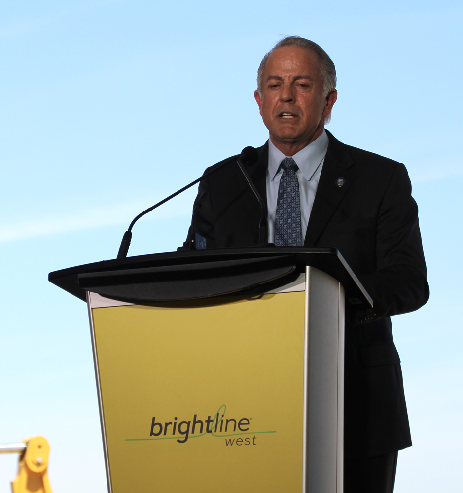 Man speaking at podium