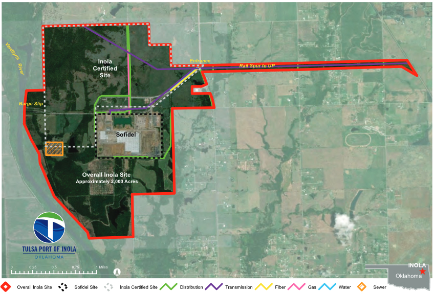 Map of Tulsa Port of Inola