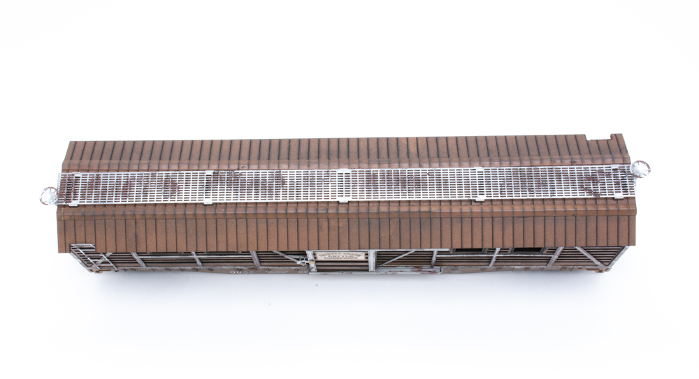rooftop of model cattle car