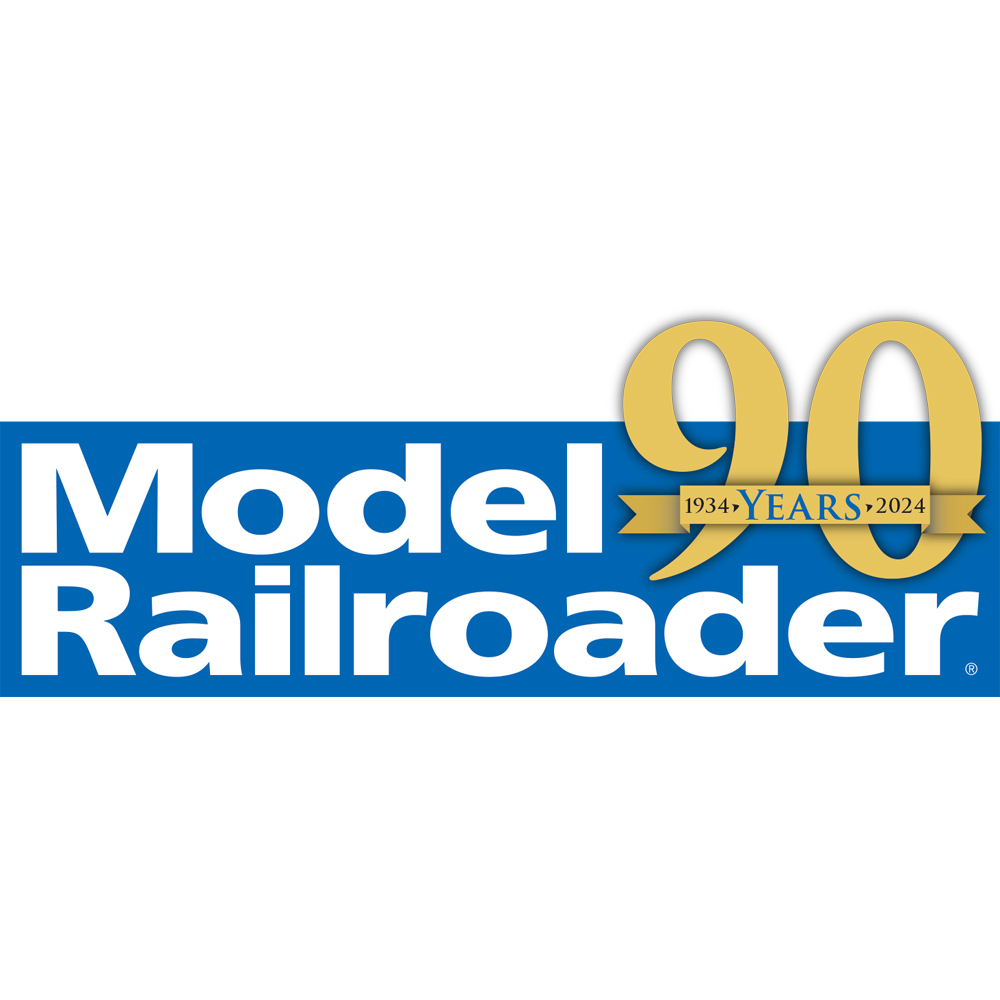 The 90th anniversary logo for Model Railroader