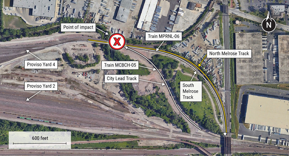 Aerial view of scene of fatal accident at Chicago-area rail yard