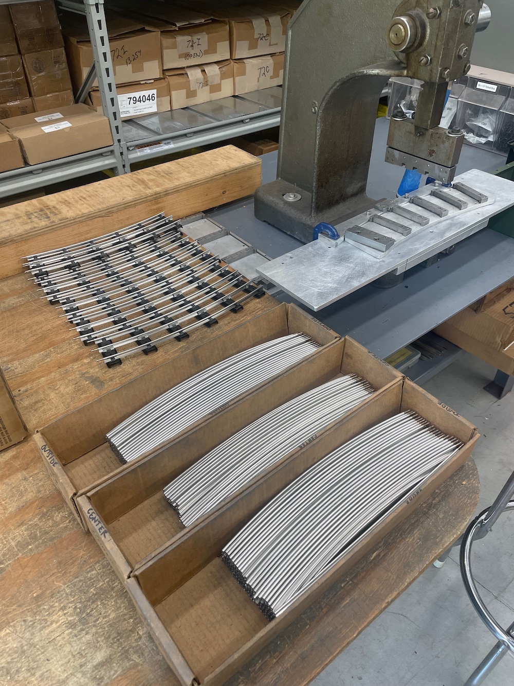 track components in boxes