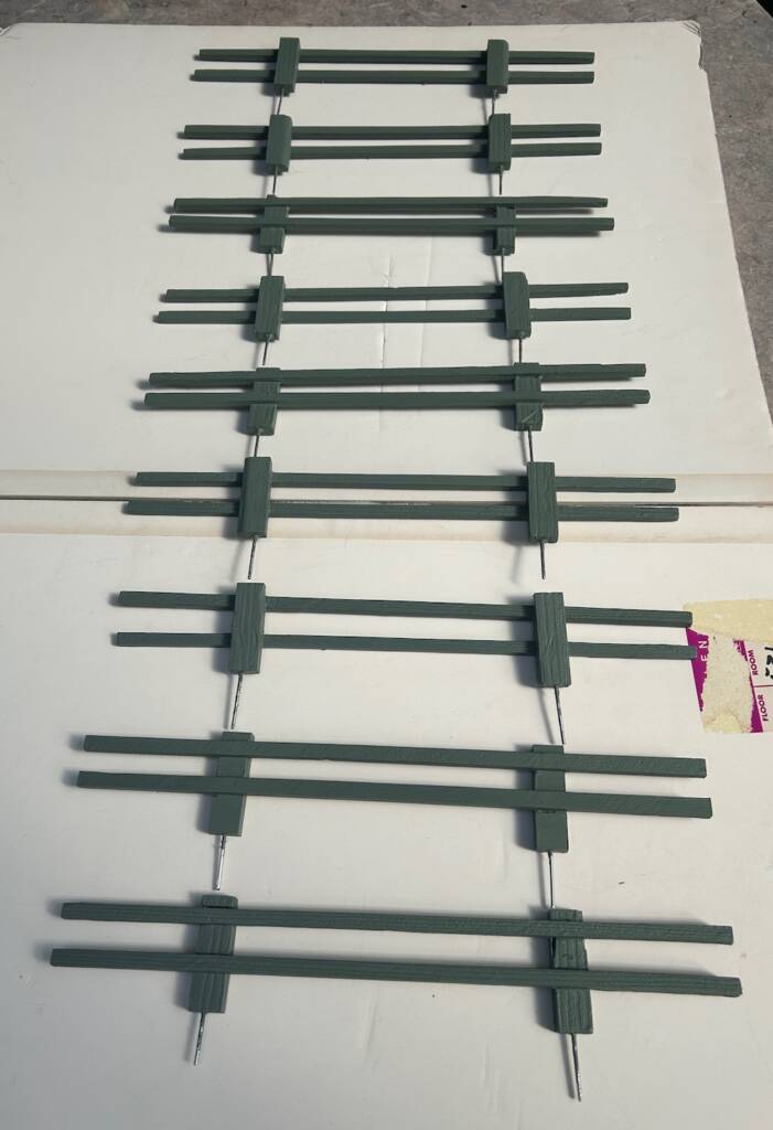 nine sections of completed fencing