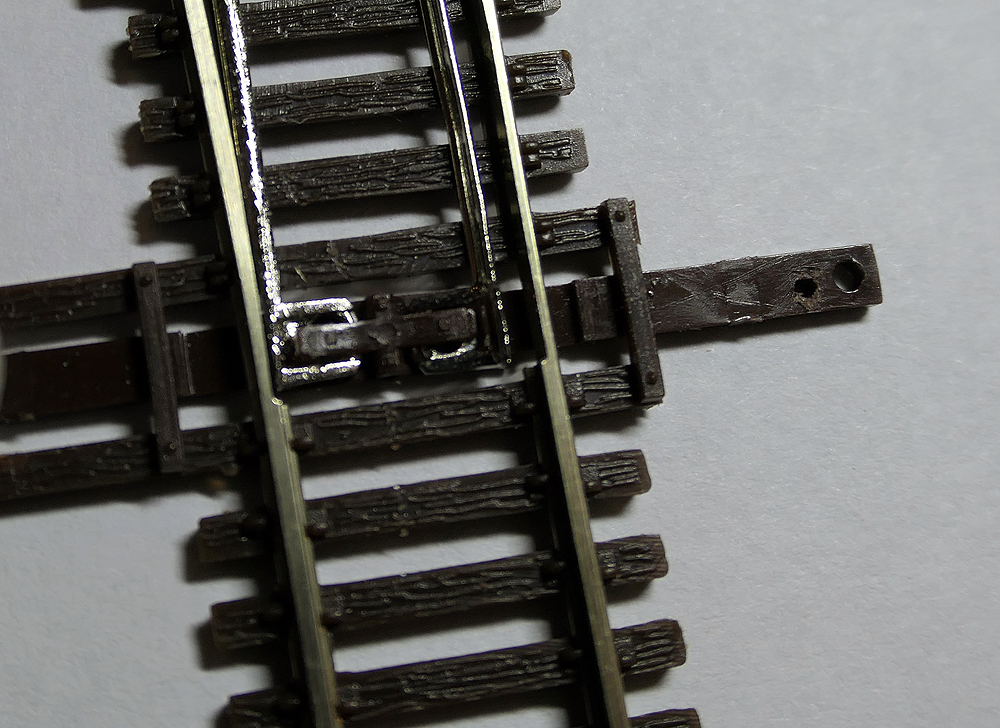 N scale manual turnout control - Trains