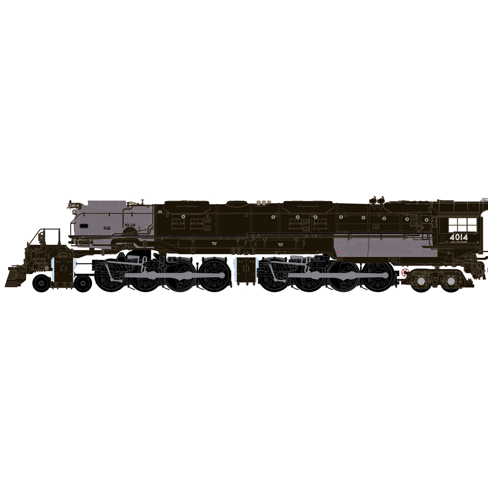 A black model steam locomotive
