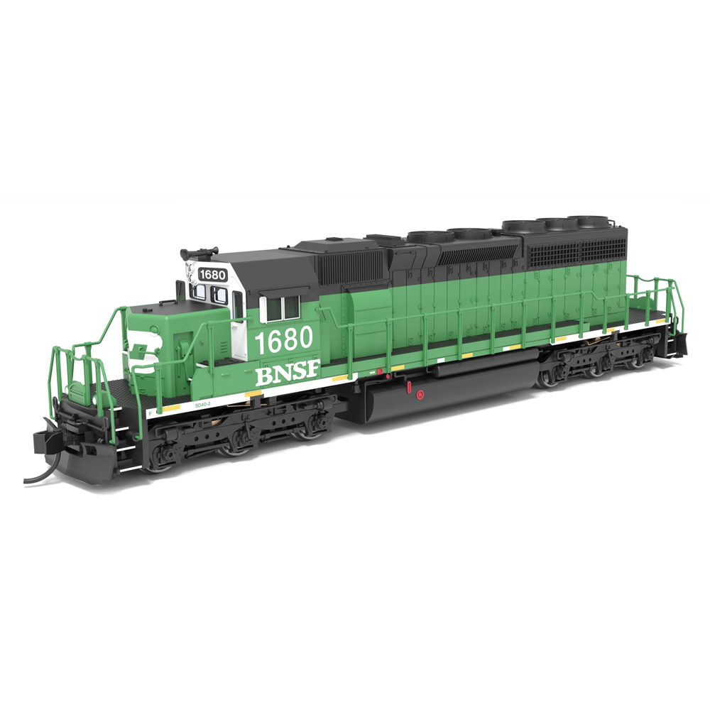 A black and green model locomotive