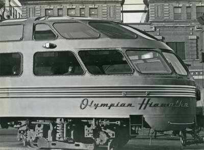 Tail section of a Milwaukee Road Skytop lounge.