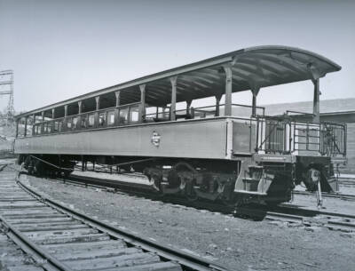 Milwaukee Road open-air observation car.