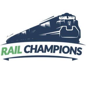 Logo of GoRail's Rail Champions campaign