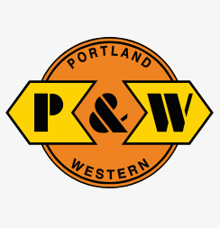 Logo of Portland & Western railroad