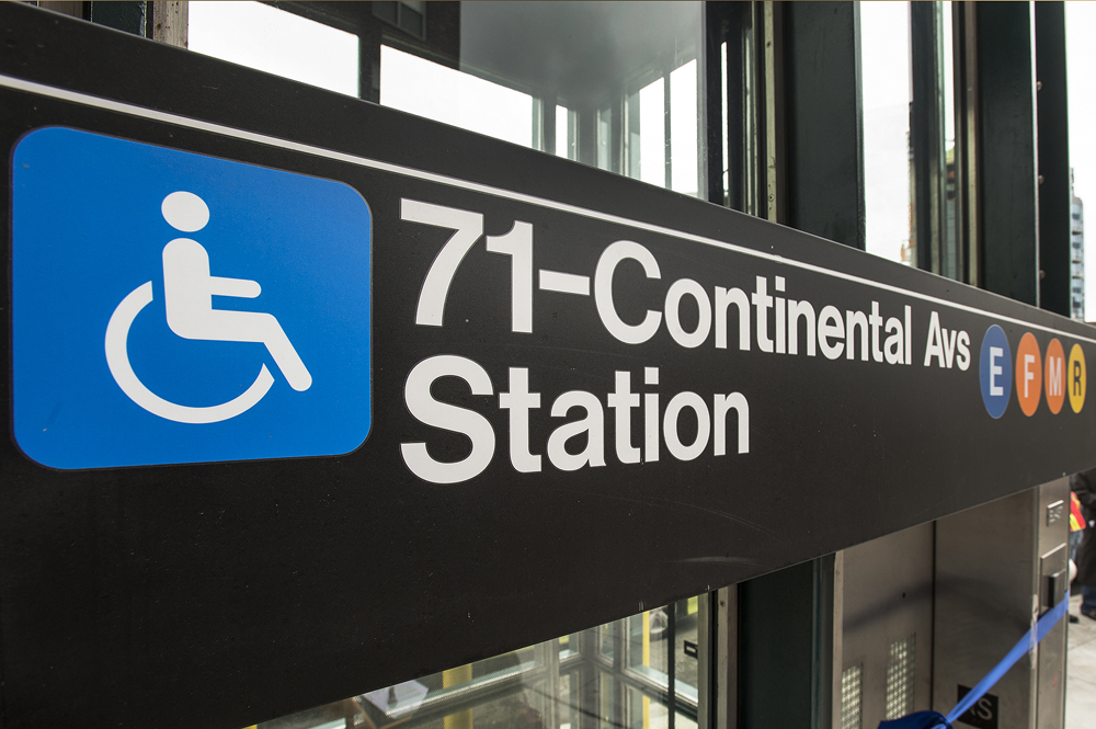 MTA subway station sign for 71st Street-Continental Avenue in Forest Hills