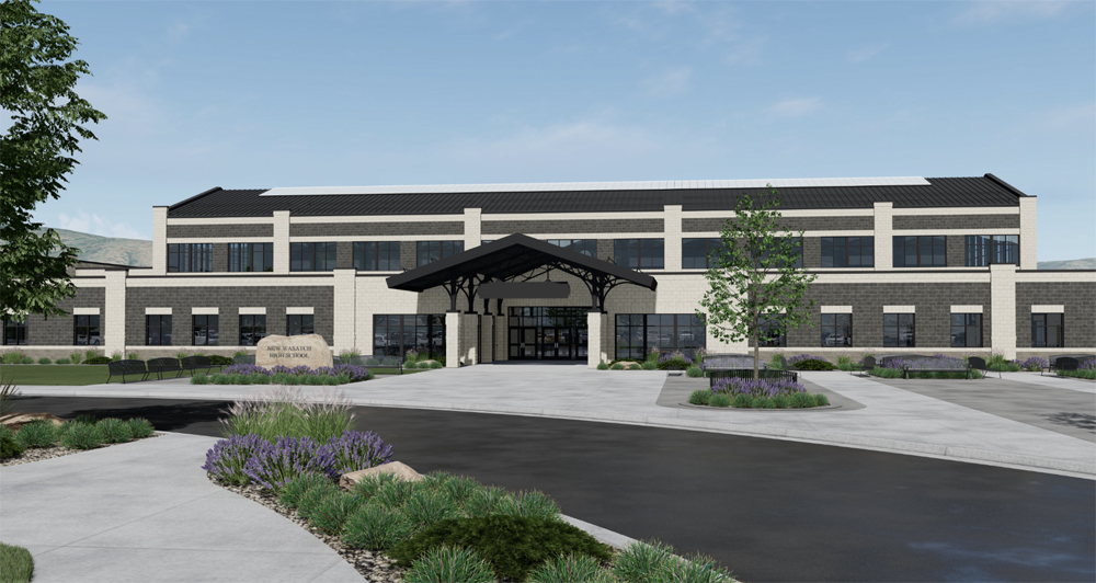 Rendering of large high school building