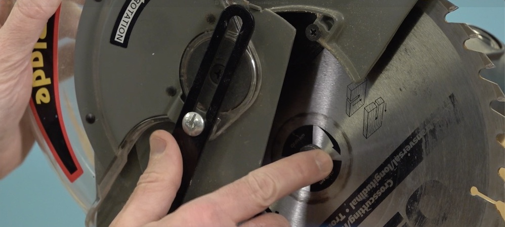 Close-up of saw blade