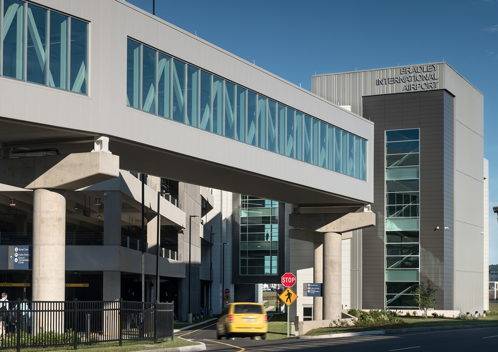 Exterior of airport building
