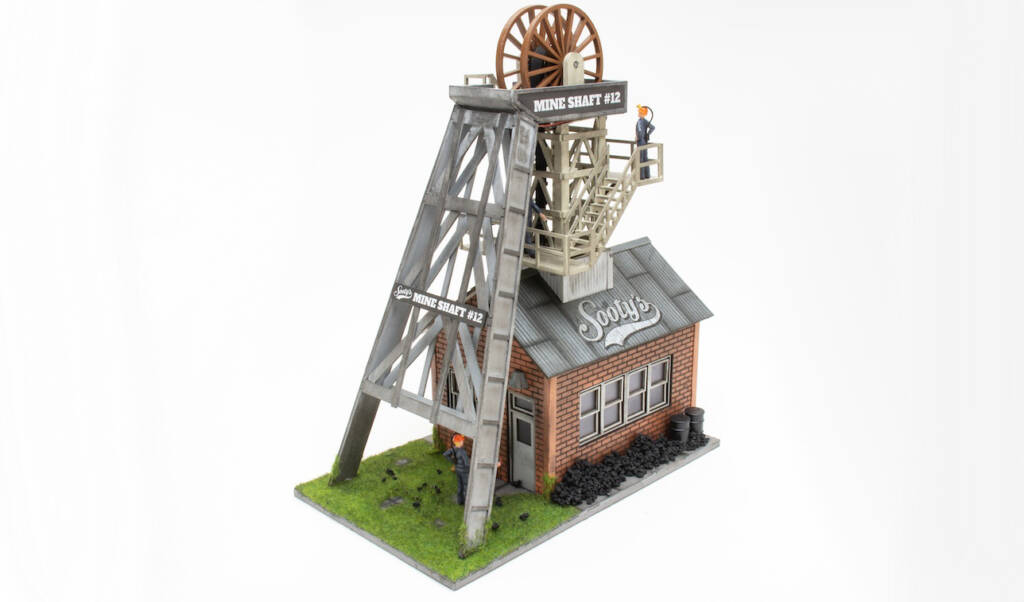 front of mine shaft structure