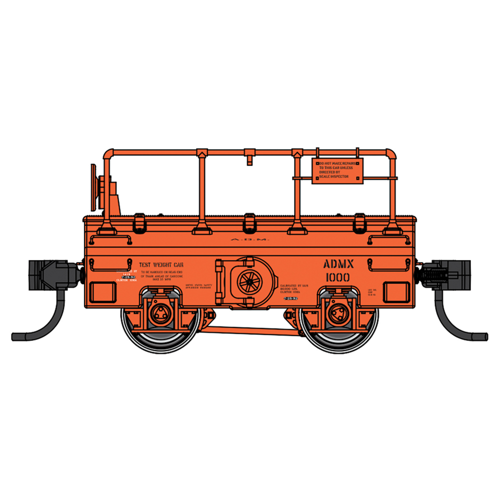 An orange model scale test car