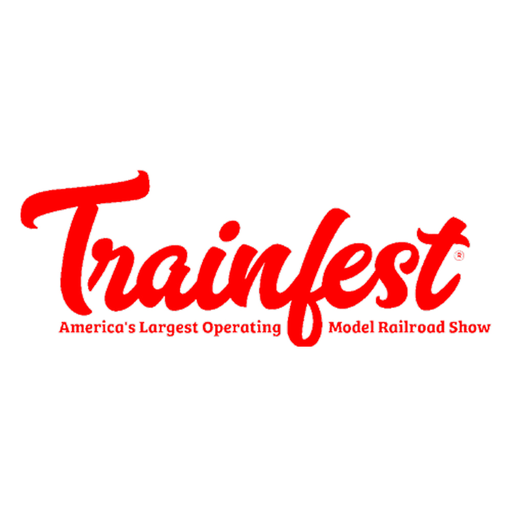The logo for Trainfest 2025, which reads "Trainfest" in red lettering
