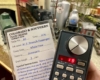 Close-up of switch list and DCC controller