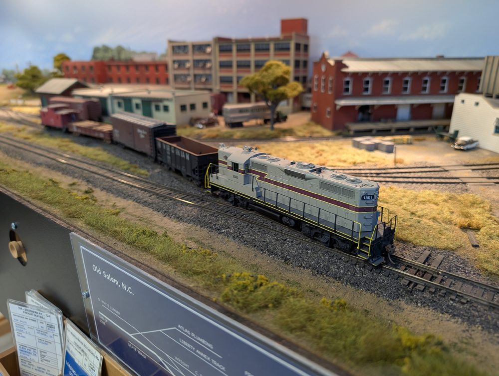 Finally we drop those, run around the rest of our train, and put it together.