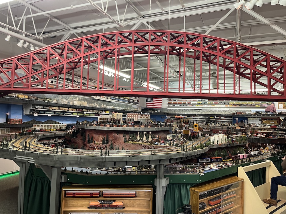 large model bridge on train layout