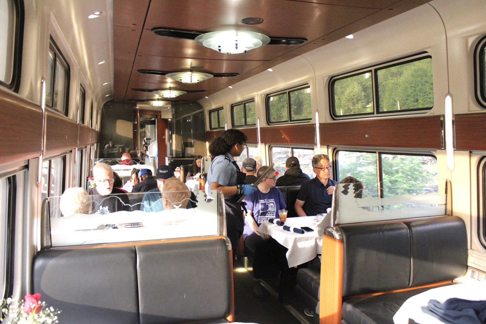 Interior of dining car