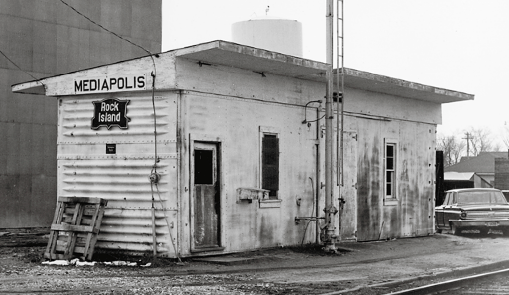 Boxcar reused as station
