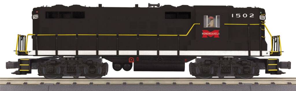 black model of a diesel locomotive