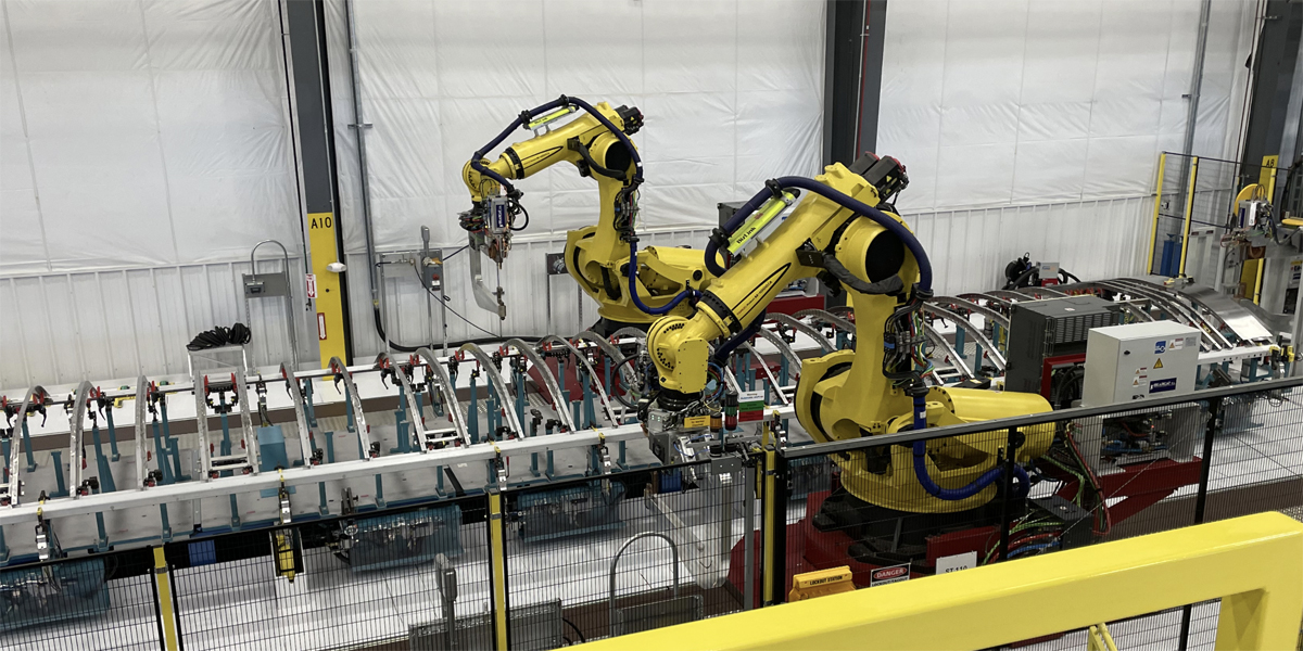 Machinery in railcar manufacturing plant