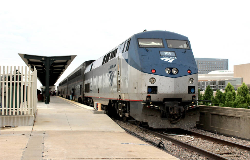 Passenger train at station
