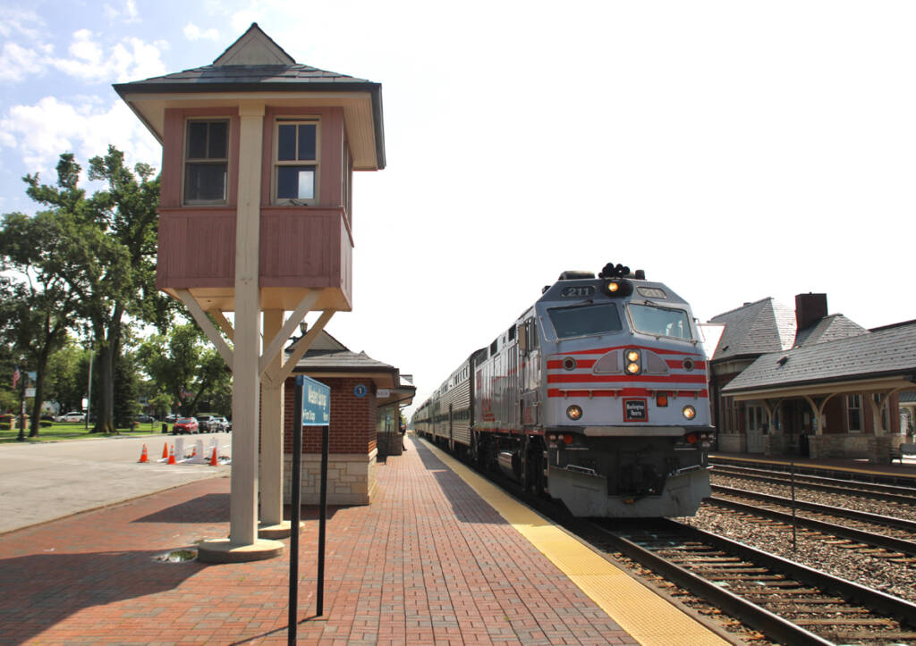 Commuter train at station