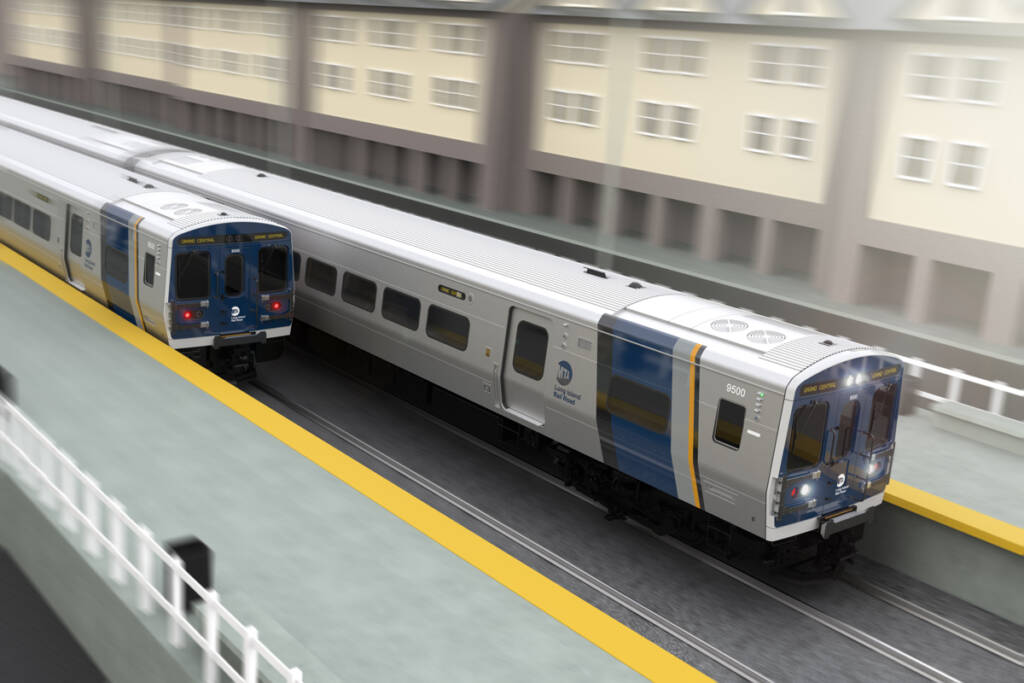 Rendering of meet between trains with new Alstom railcars