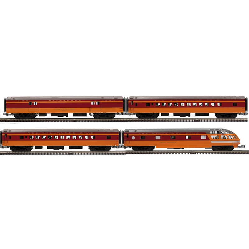 orange and maroon model passenger car