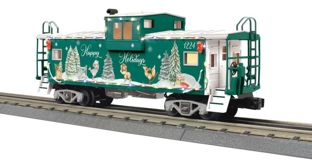 green holiday caboose model