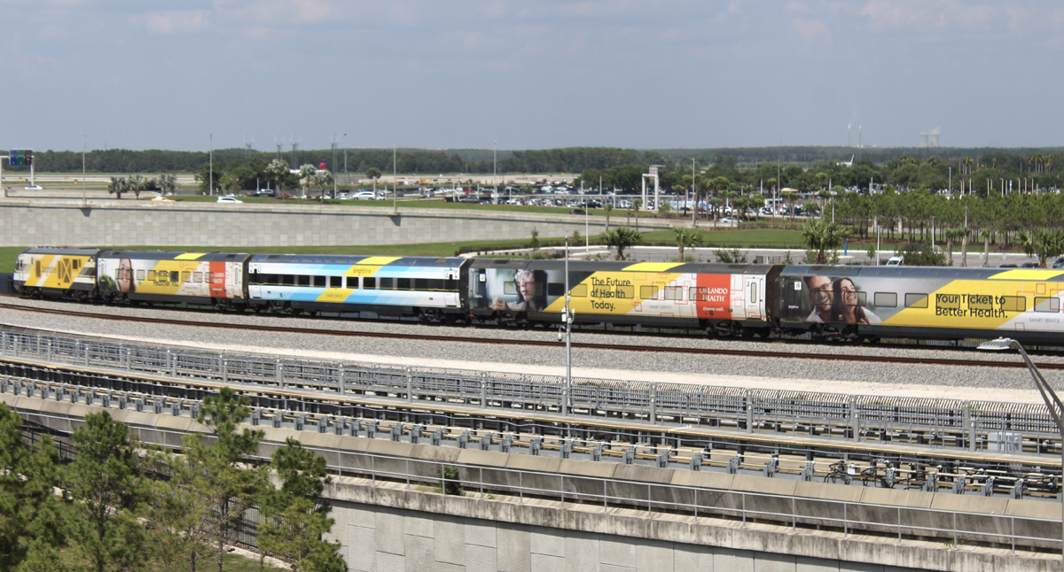 Brightline train with additional coach added