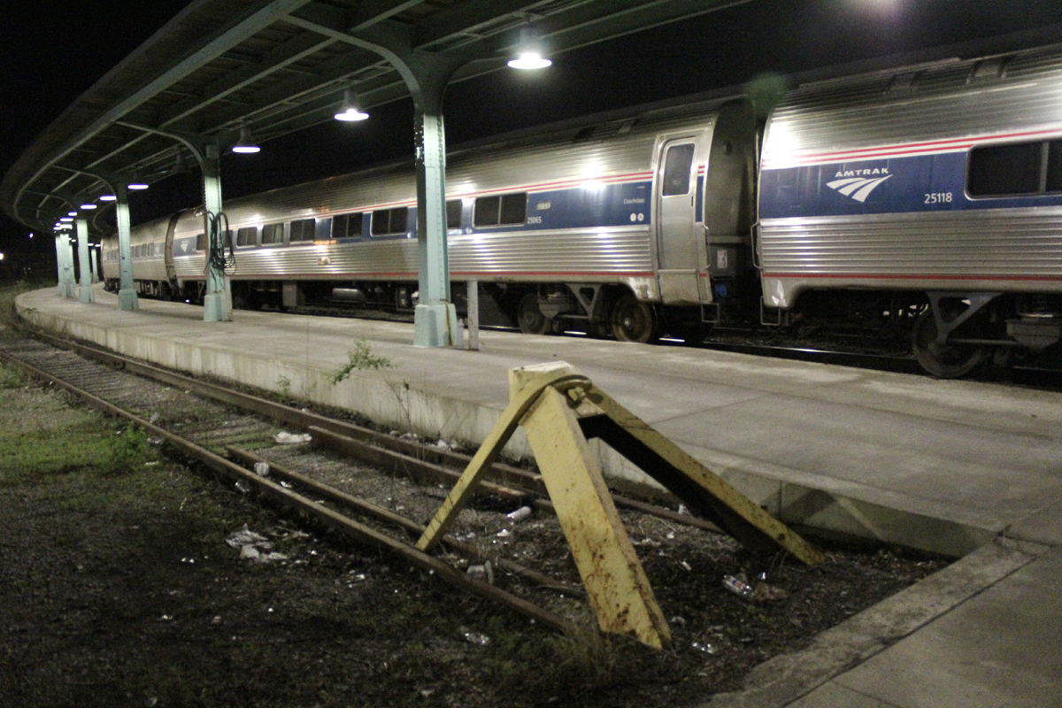 Passenger train at station