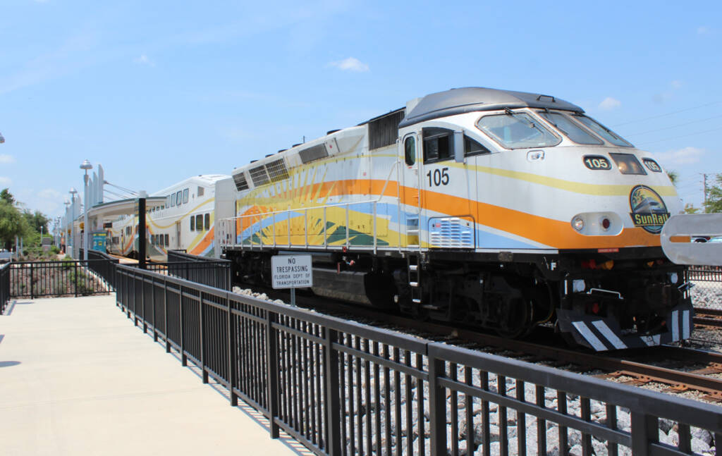 Commuter train at station