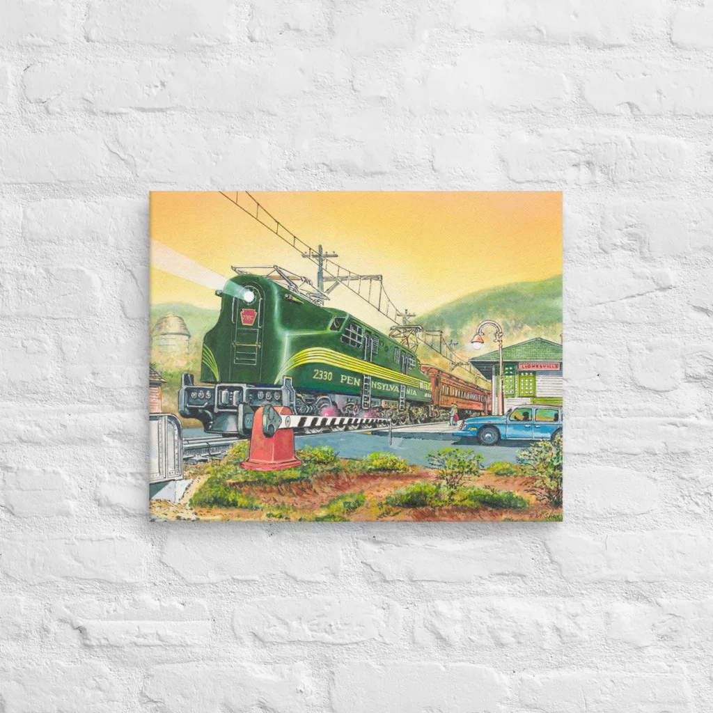 canvas print on a wall