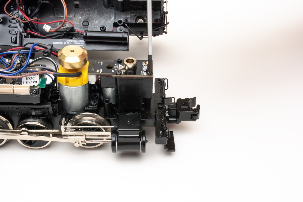 Revealed smoke unit inside a locomotive