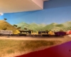 Diesels in the middle of a N scale freight train