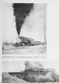 Page from 1955 Trains magazine with photos of a steam locomotive crossing a trestle. Ehernberger Collection at American Heritage Center expands