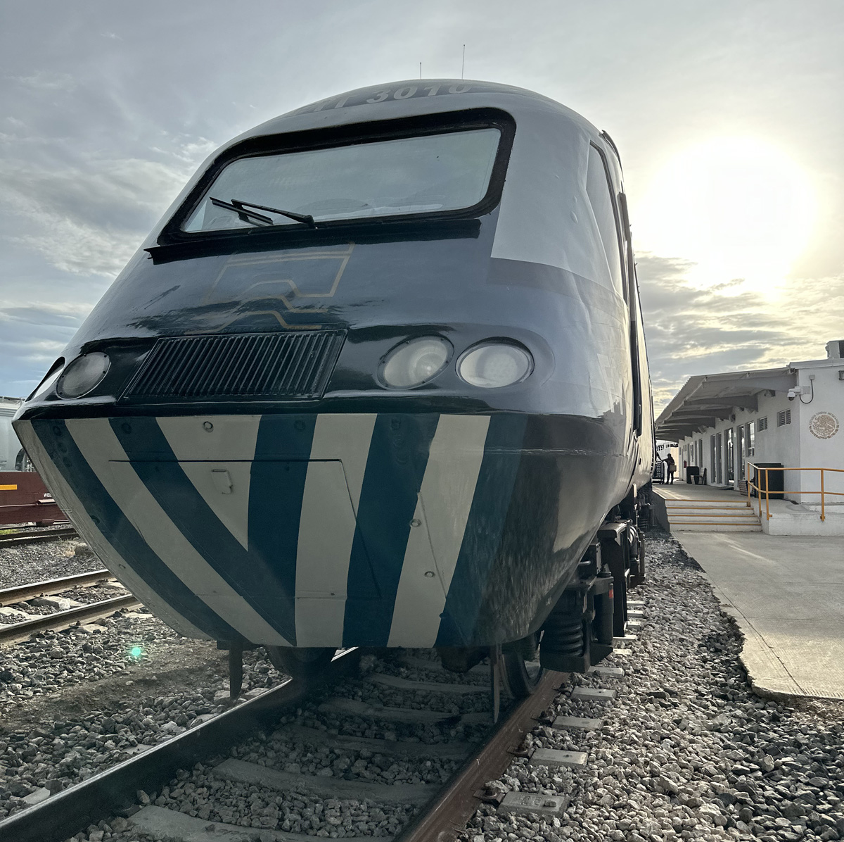 Front of British-built passenger train