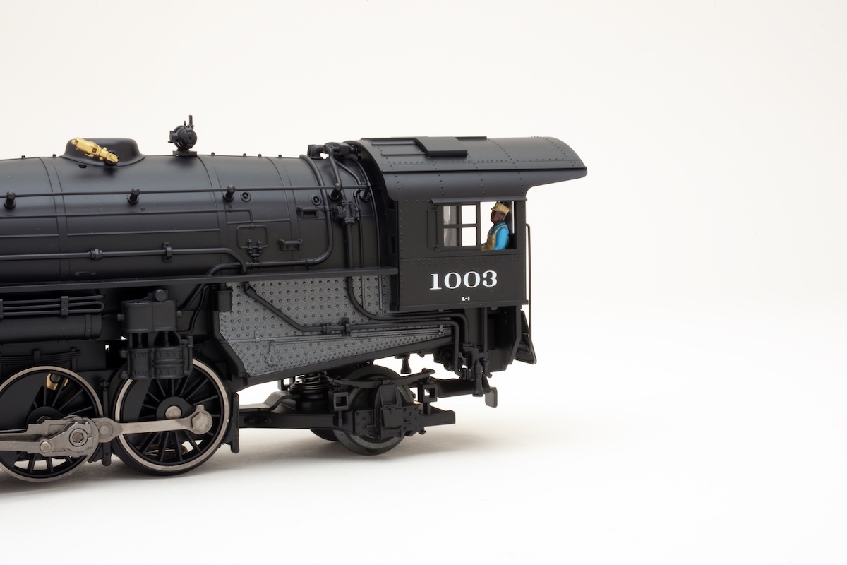 Cab of O scale steam locomotive