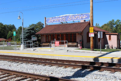 Spanish-colonial style train depot.