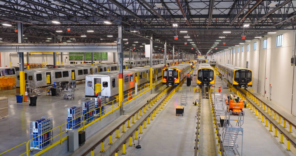 View of inside of new rolling stock factory