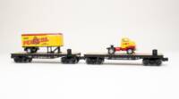 Recent: Menards Pennsylvania RR Flatcars w/Pennzoil Tractor & Trailer