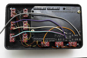 inside of case with LCD shield circuit board added